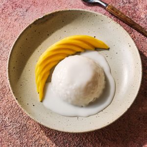Giggling Squid Cookbook mango coconut sticky rice pudding recipe