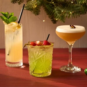 Giggling Squid Christmas Cocktails - The Grinch, Merry Bakewell and Ginger Hothead 