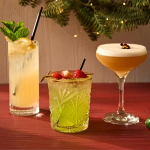 Giggling Squid Christmas Cocktails - The Grinch, Merry Bakewell and Ginger Hothead